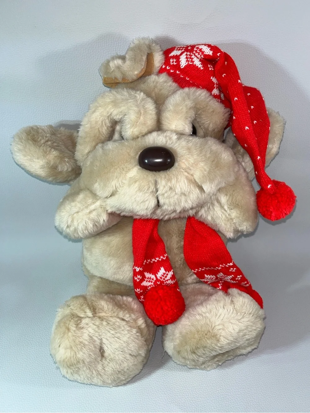 Kris Krinkles Shar Pei Plush Dog Tan 14